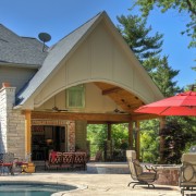 Poolside covered patio