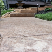 custom stamped concrete and stairs