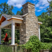 enchanting stone wall fireplace