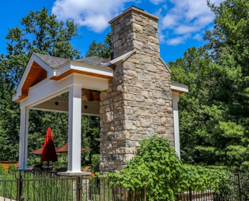 enchanting stone wall fireplace