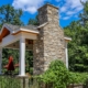 enchanting stone wall fireplace