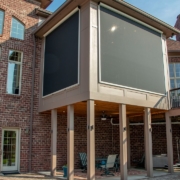 Room addition with retractable screen room system