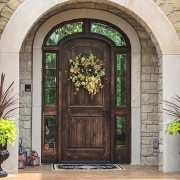 entry door on custom home in st albans