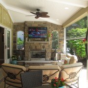 Great transition space to relax from home to pool.