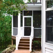 Octagonal screen room with Gossen composite decking