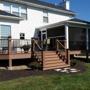 screen room and deck with retractable screen wall