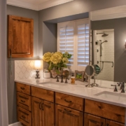 A gorgeous master bathroom remodel in an existing home