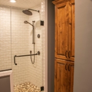 A gorgeous master bathroom remodel in an existing home