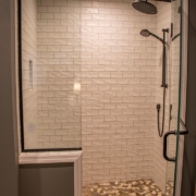 A gorgeous master bathroom remodel in an existing home