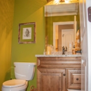 A gorgeous main floor powder room, or half bathroom, renovation