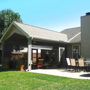 gable roof screen room with retractable screen wall