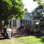 GeoDeck deck on both sides of back of house