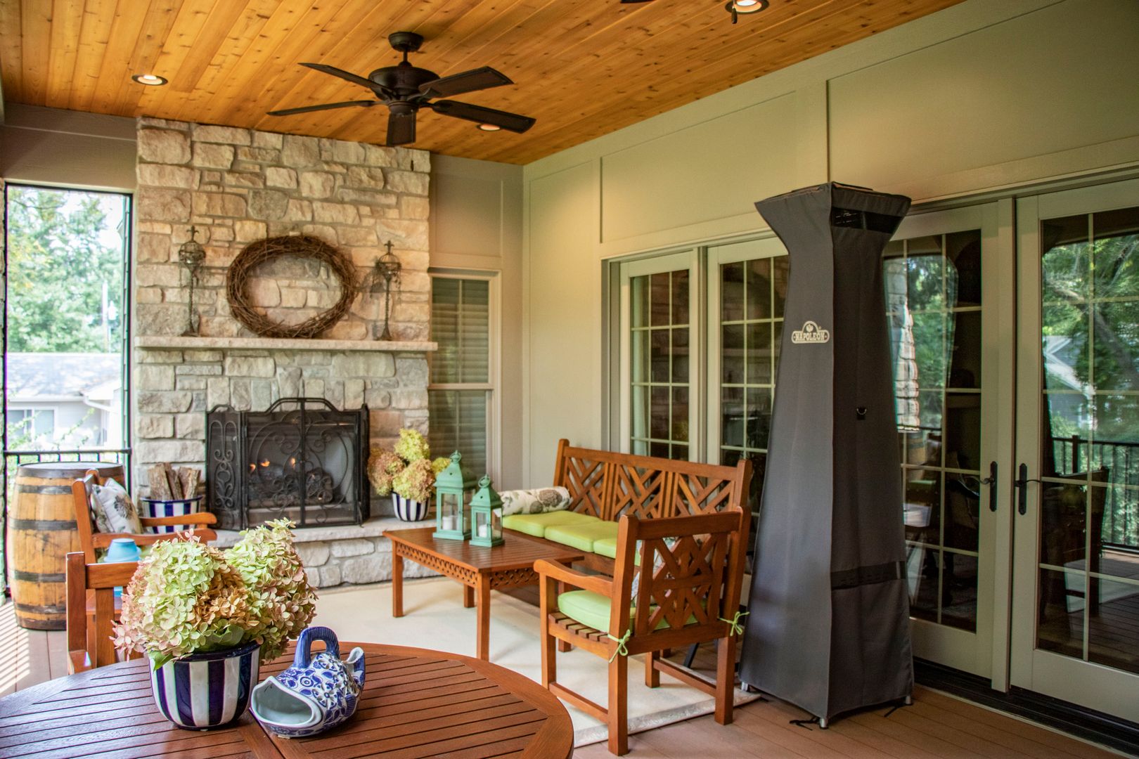 Fireplace and patio/deck heater