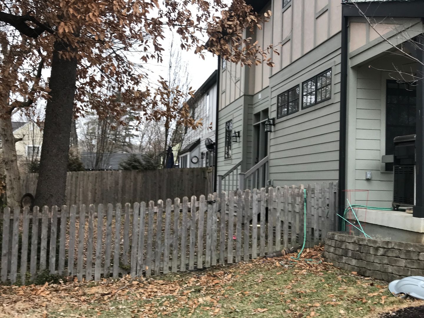 side yard renovation before